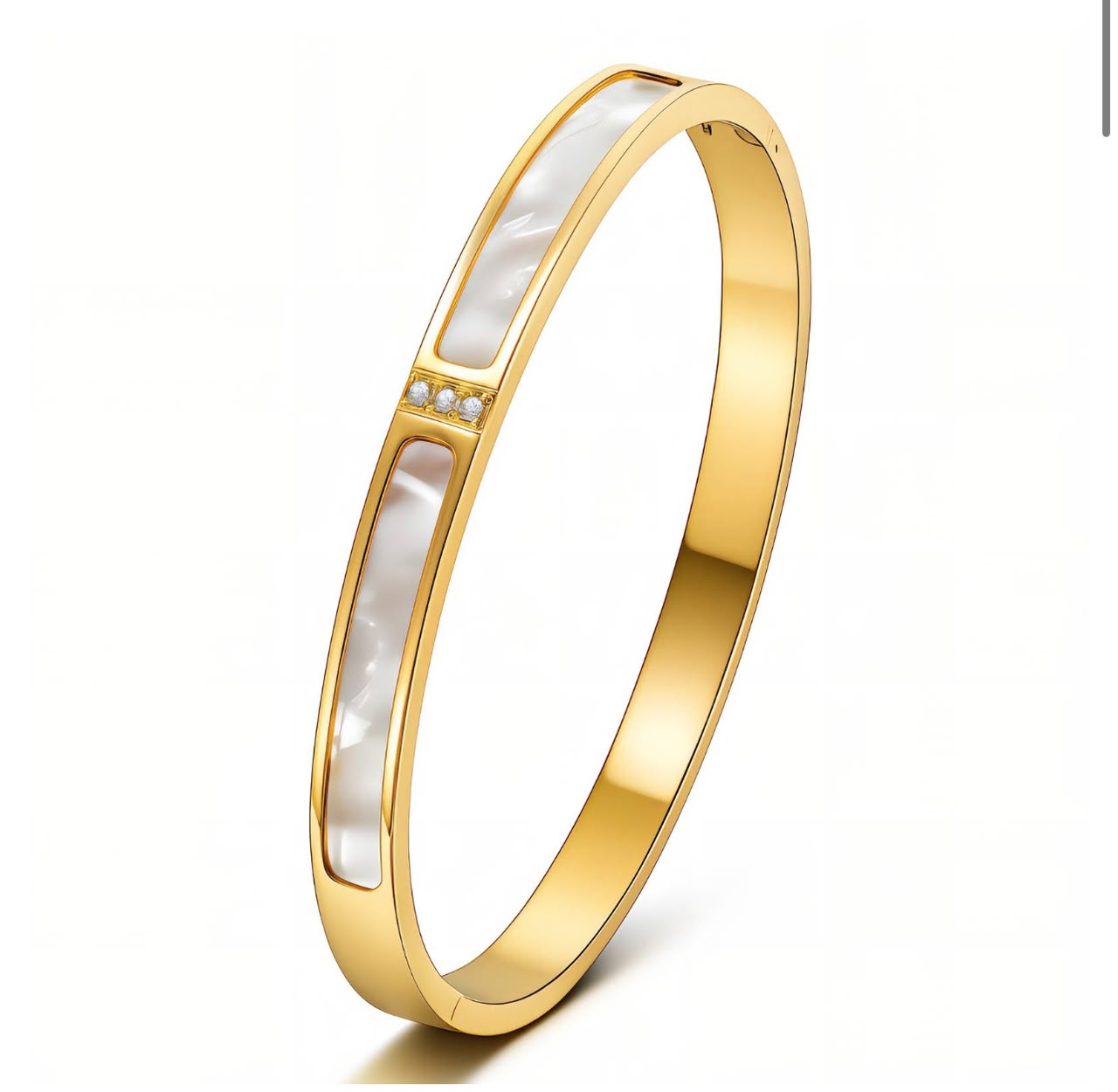 Bracelet, 18K Gold Plated Steel
