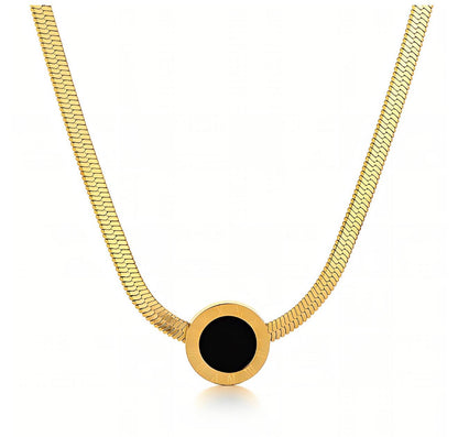 Necklace, 18K Gold Plated Steel