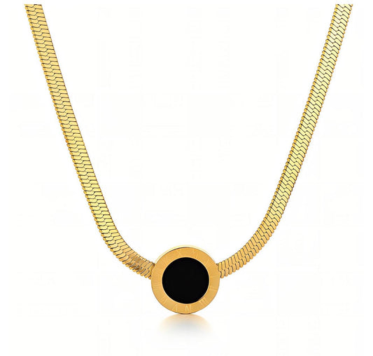 Necklace, 18K Gold Plated Steel